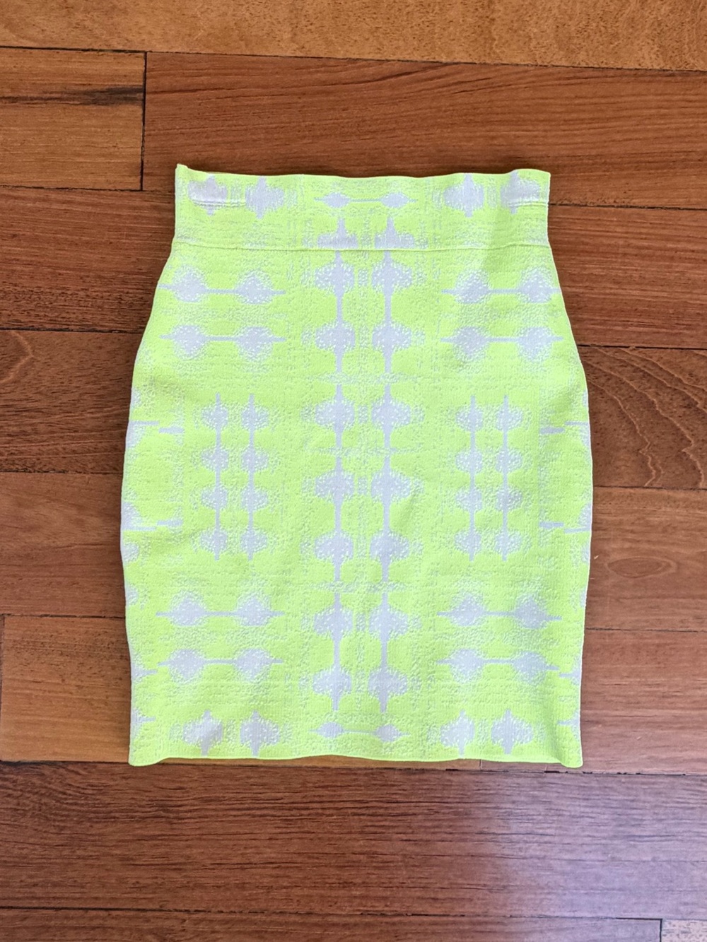 BCBG Body-con Neon Yellow Skirt